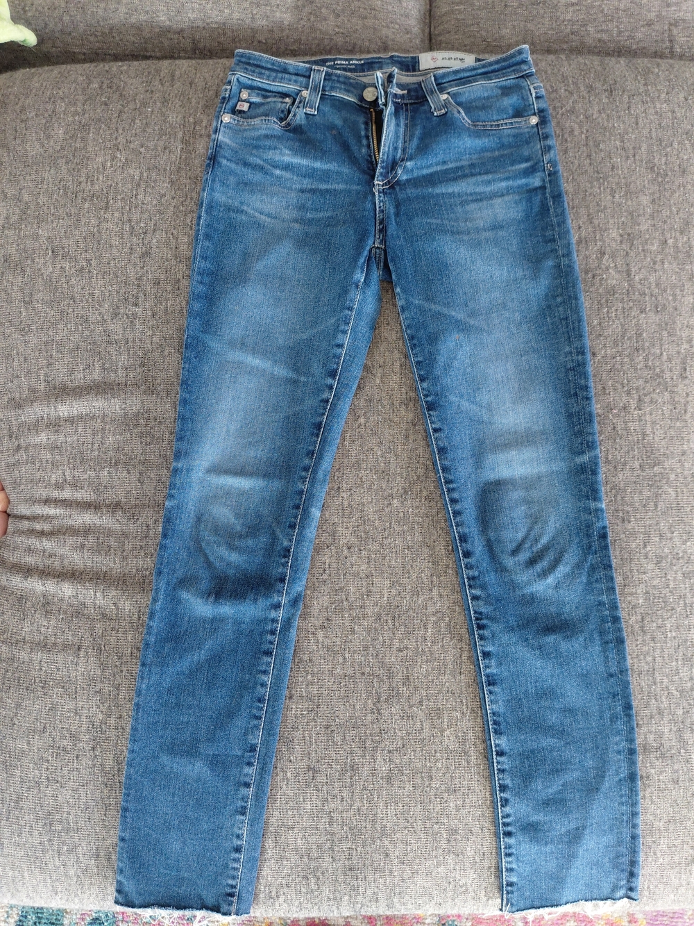 AG Adriano Goldschmied Women's Cigarette Ankle Blue Jeans